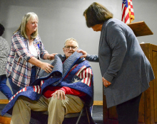 Edgar Auxiliary honors Crumbliss with Quilt of Valor