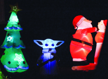 Christmas lights & decorations galore