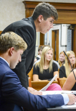 Students have mock trial during Co. Government Day