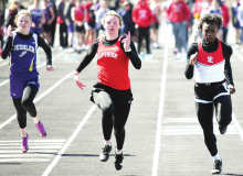 4x100 relay, jump events set tone for Sandy Creek girls at Thayer Cent.