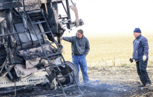 Early-morning fires destroy area farmer’s equip. Oct. 15