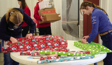 Our Lady of Assumption Youth Group donates time to Giving Tree