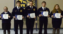 Chapter Degree Certificates were presented to Kaitlyn Winter, Jacob Griess, Ryan Ochsner, Marty Griess and Kayla Nuss
